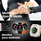 Smartwatch S9 Ultra 2 Γκρί με Παλμογράφο